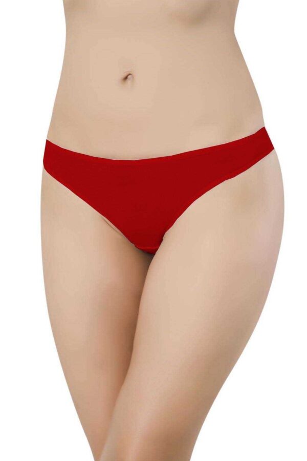 12 adet Süper Eko Set Likralı Kadın Slip Külot Siyah Kırmızı Ten - Image 2