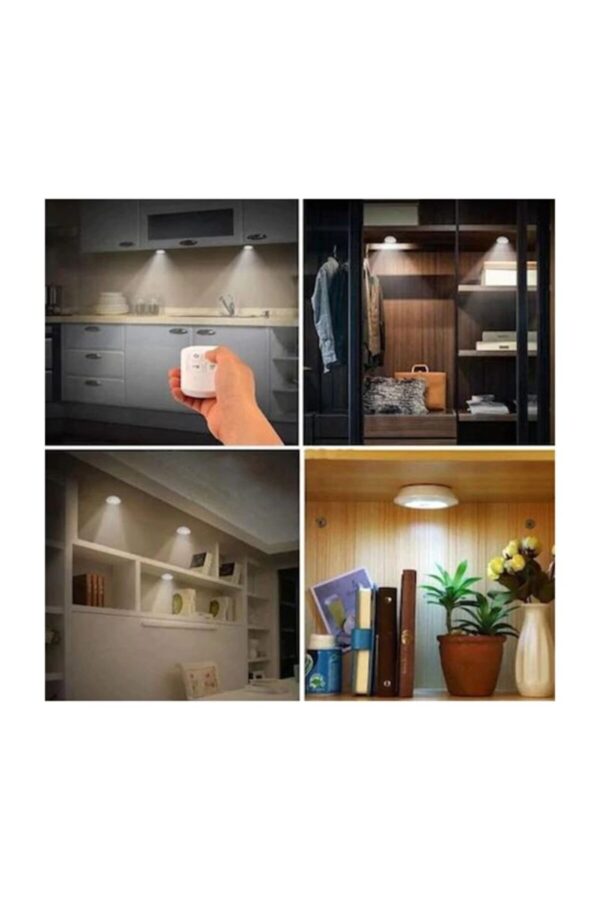 Uzaktan Kumandalı 3 Lü Spot Led Lamba Kablosuz Pilli Işıldak - Image 3