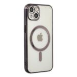 Apple İphone 14 Plus Kılıf Magneticsafe Lazer Silikon - Siyah