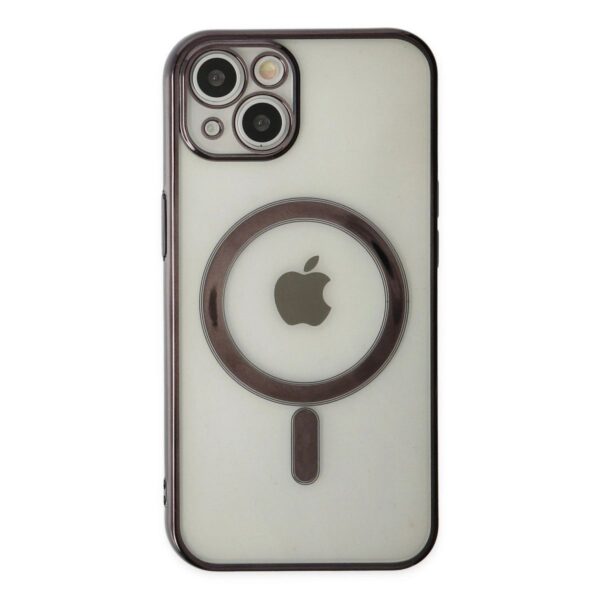 Apple İphone 14 Plus Kılıf Magneticsafe Lazer Silikon - Siyah - Image 2