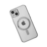 Apple İphone 14 Plus Kılıf Magneticsafe Lazer Silikon - Gümüş - Image 3
