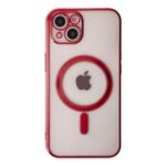 Apple İphone 14 Plus Kılıf Magneticsafe Lazer Silikon - Kırmızı - Image 2