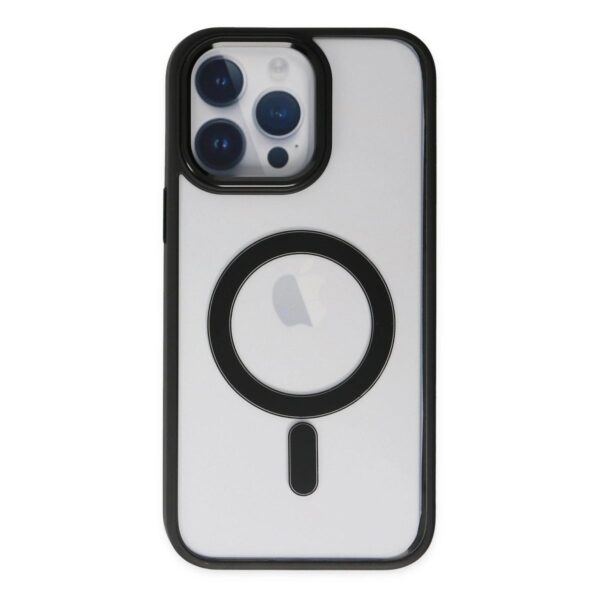 Apple İphone 14 Pro Kılıf Room Magneticsafe Silikon - Siyah - Image 2