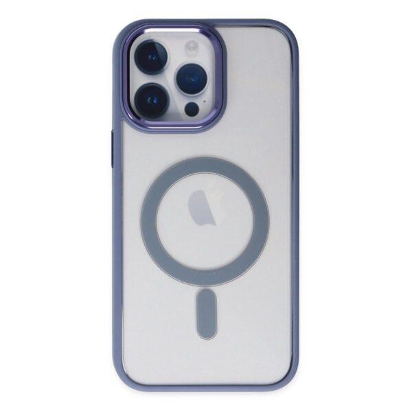 Apple İphone 14 Pro Kılıf Room Magneticsafe Silikon - Sierra Blue - Image 2