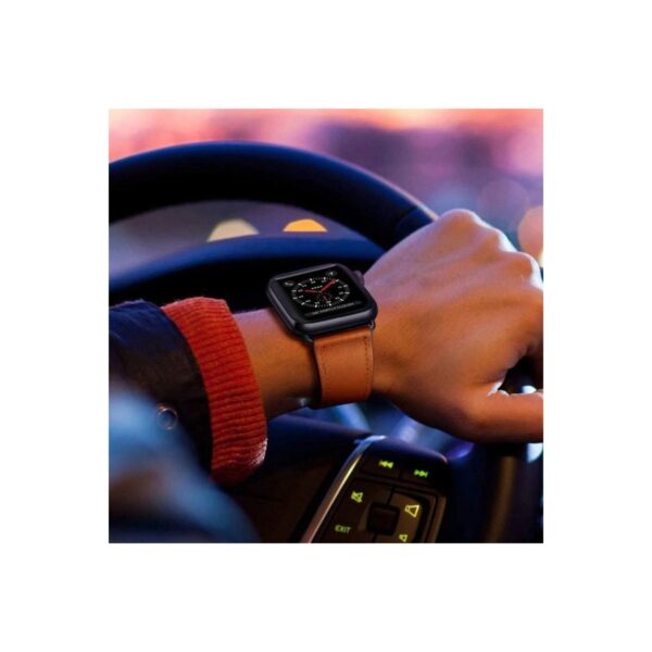 Apple Watch 38mm Kr415 Luaz Deri Kordon (saat Değildir) - Turuncu - Image 2