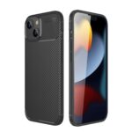 Apple İphone 14 Kılıf Auto Focus Karbon Kapak - Siyah