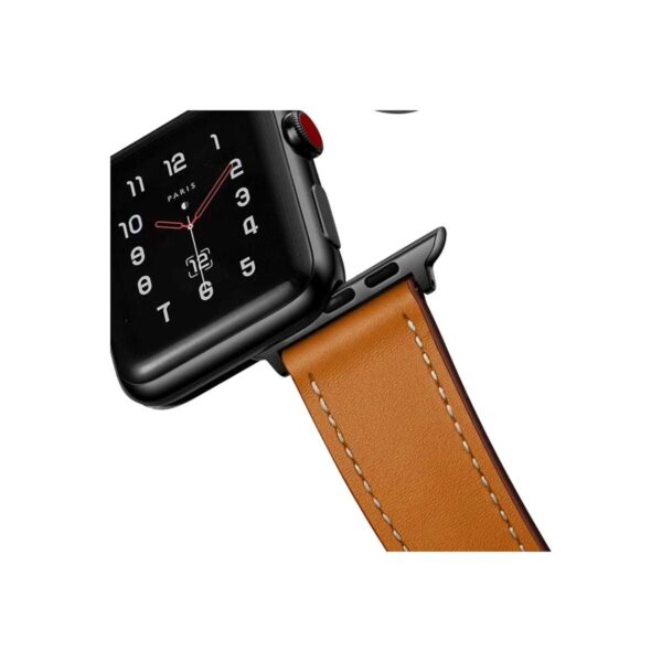 Apple Watch 42mm Kr415 Luaz Deri Kordon (saat Değildir) - Turuncu - Image 4