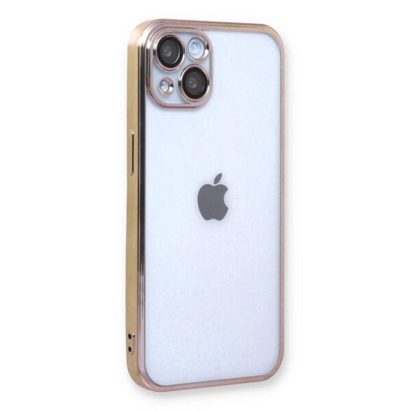 Apple İphone 14 Kılıf Razer Lensli Silikon - Gold - Image 2