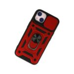 Apple İphone 14 Kılıf Pars Lens Yüzüklü Silikon - Kırmızı - Image 3