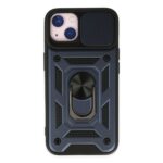 Apple İphone 14 Kılıf Pars Lens Yüzüklü Silikon - Lacivert