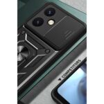 Vivo Y27 Kılıf Pars Lens Yüzüklü Silikon - Gümüş - Image 4
