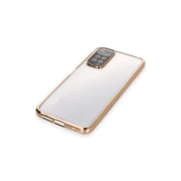 Xiaomi Redmi Note 11 Kılıf Razer Lensli Silikon - Gold - Image 4