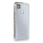 Xiaomi Redmi 9c Kılıf Razer Lensli Silikon - Gümüş