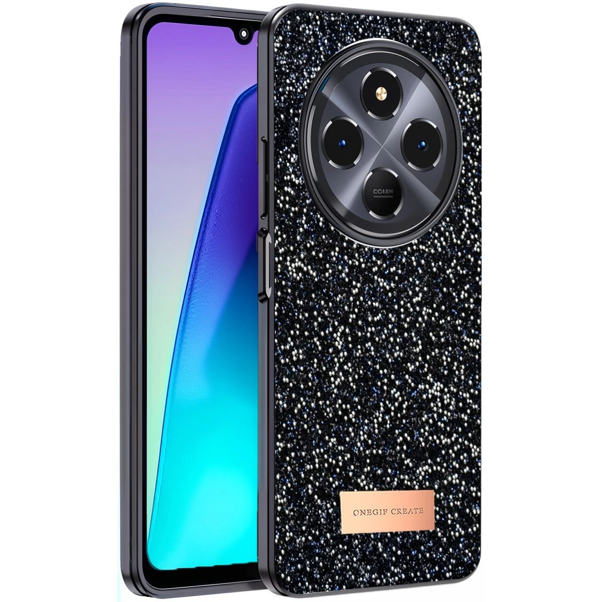 mdn-ark42052_onegif-xiaomi-redmi-14c-bright-simli-kapak-siyah-1-51923777-sw1200sh1200-16e6vwev Onegif Xiaomi Redmi 14c Bright Simli Kapak - Siyah - Image 1