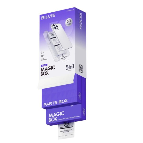 Apple İphone 17 Pro Max Bilvis 5in1 3d Magic Cam Ekran Koruyucu - Siyah - Image 2