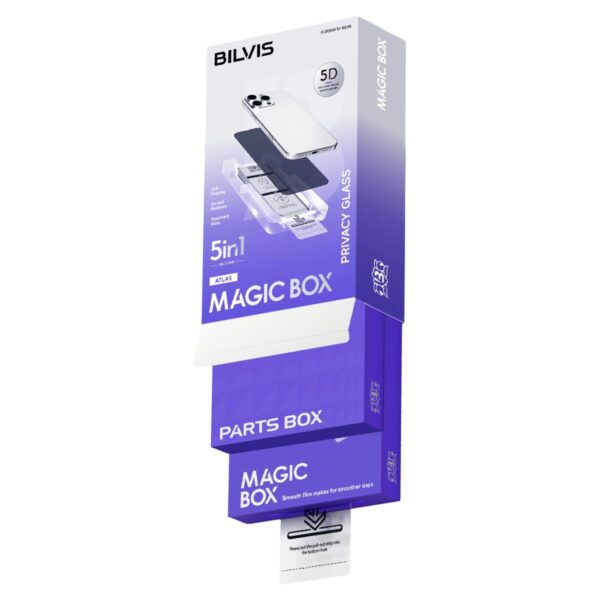 Apple İphone 17 Air Bilvis 5in1 5d Magic Hayalet Cam Ekran Koruyucu - Siyah - Image 2