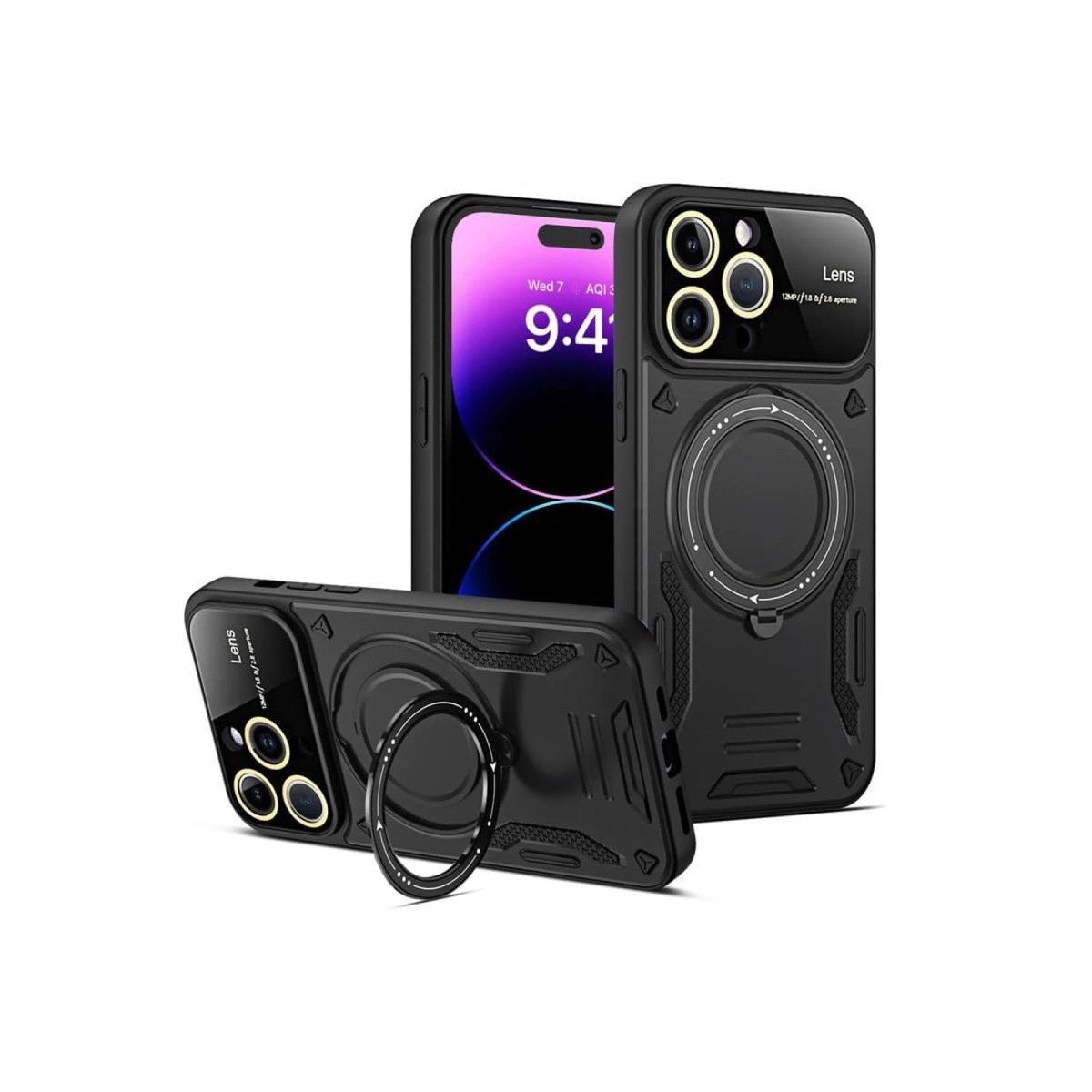 mdn-ark47700_apple-iphone-15-pro-kilif-joy-lens-standli-kapak-siyah-1-65782837-sw1200sh1200-wpdmp0il Apple İphone 15 Pro Kılıf Joy Lens Standlı Kapak - Siyah - Image 1