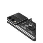 Samsung Galaxy S25 Edge Pars Lens Yüzüklü Silikon - Siyah - Image 4
