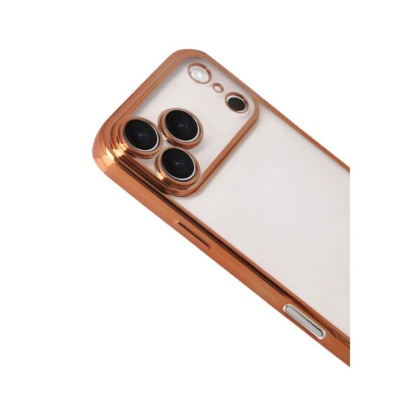 Apple İphone 17 Pro Razer Lensli Silikon - Turuncu - Image 3