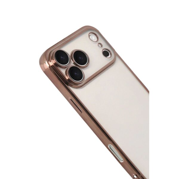 Apple İphone 17 Pro Razer Lensli Silikon - Çöl Titanyum - Image 3