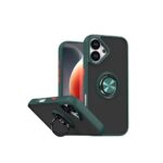 Apple İphone 17 Montreal Yüzüklü Silikon Kapak - Yeşil