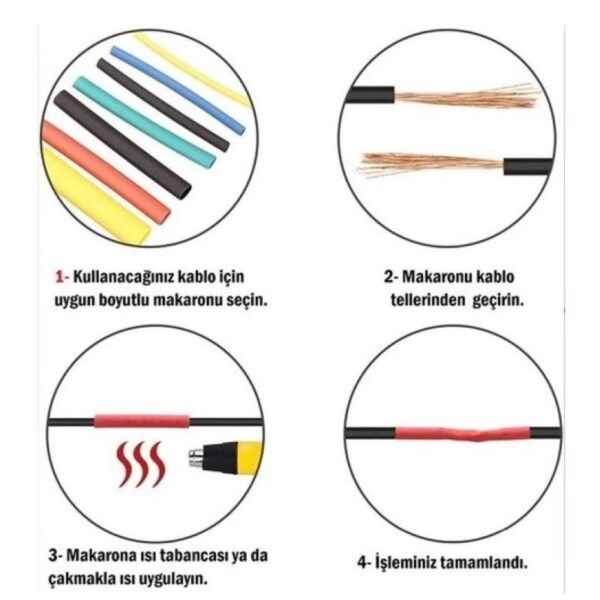 Kablo Koruyucu Makaron Seti 560 Parça - Image 4