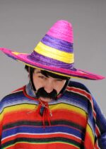 Sombrero Meksika Şapkası Renkli Örme Hasır Yetişkin Boy - Image 4