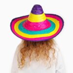 Sombrero Meksika Şapkası Renkli Örme Hasır Çocuk Boy - Image 2