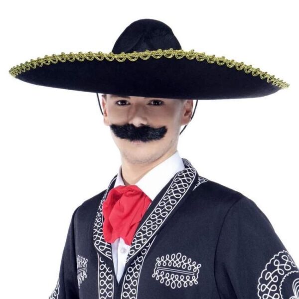 Sombrero Meksika Şapkası Mariachi Altın Şeritli Yetişkin Boy - Image 3