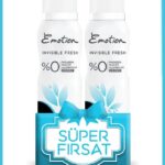2 Adet Emotion Invisible Fresh Black & White Kadın Deodorant 150ml Vegan, Leke Bırakmaz