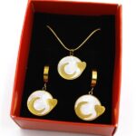 Hilal Kalp Set Kolye - Altın